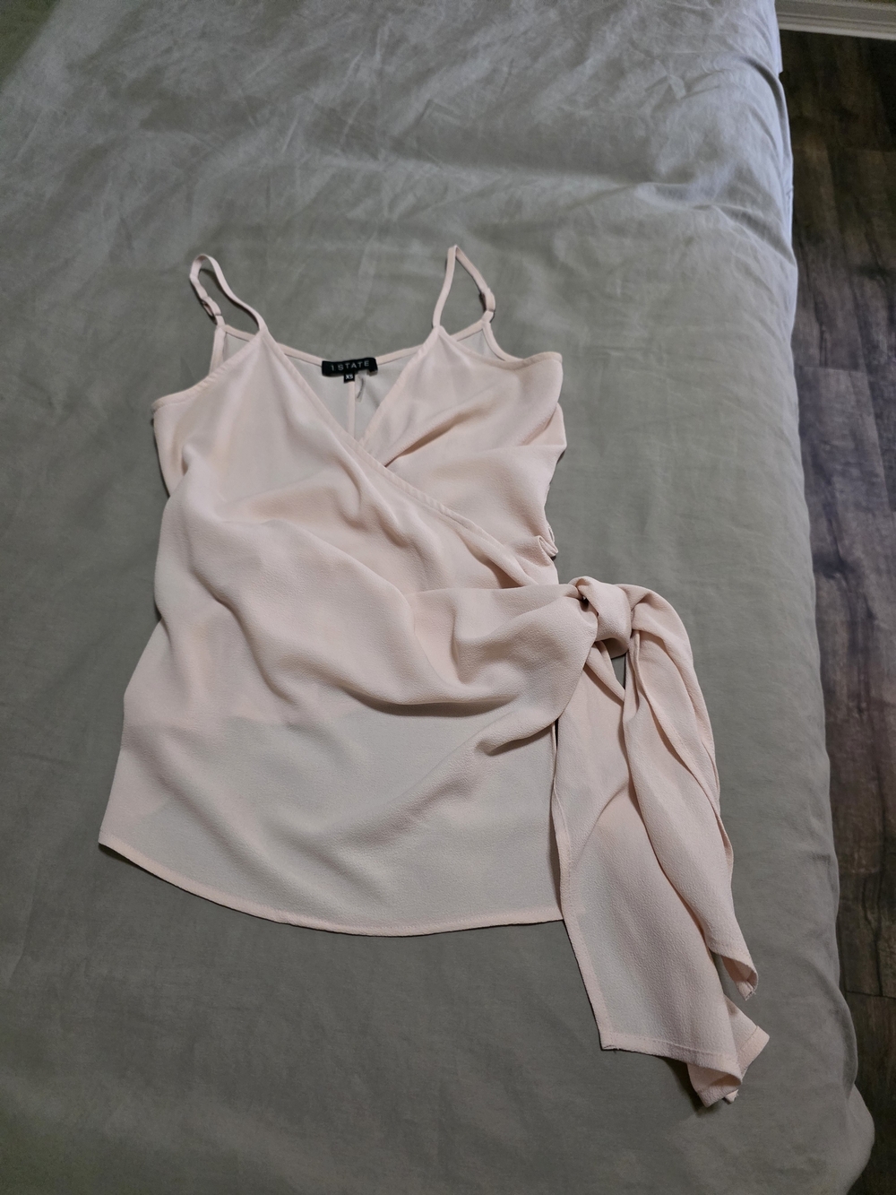 1. State Light Pink Wrap Tie Cami Top
